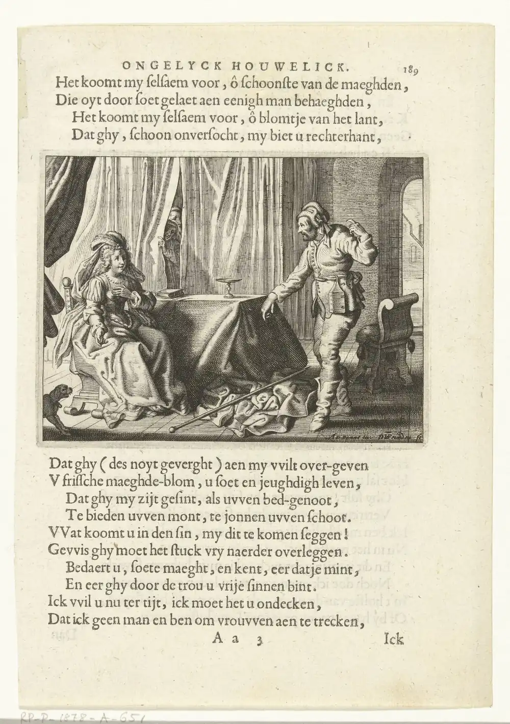 Hipparchia and Crates, Daniël van den Bremden after Van de Venne
