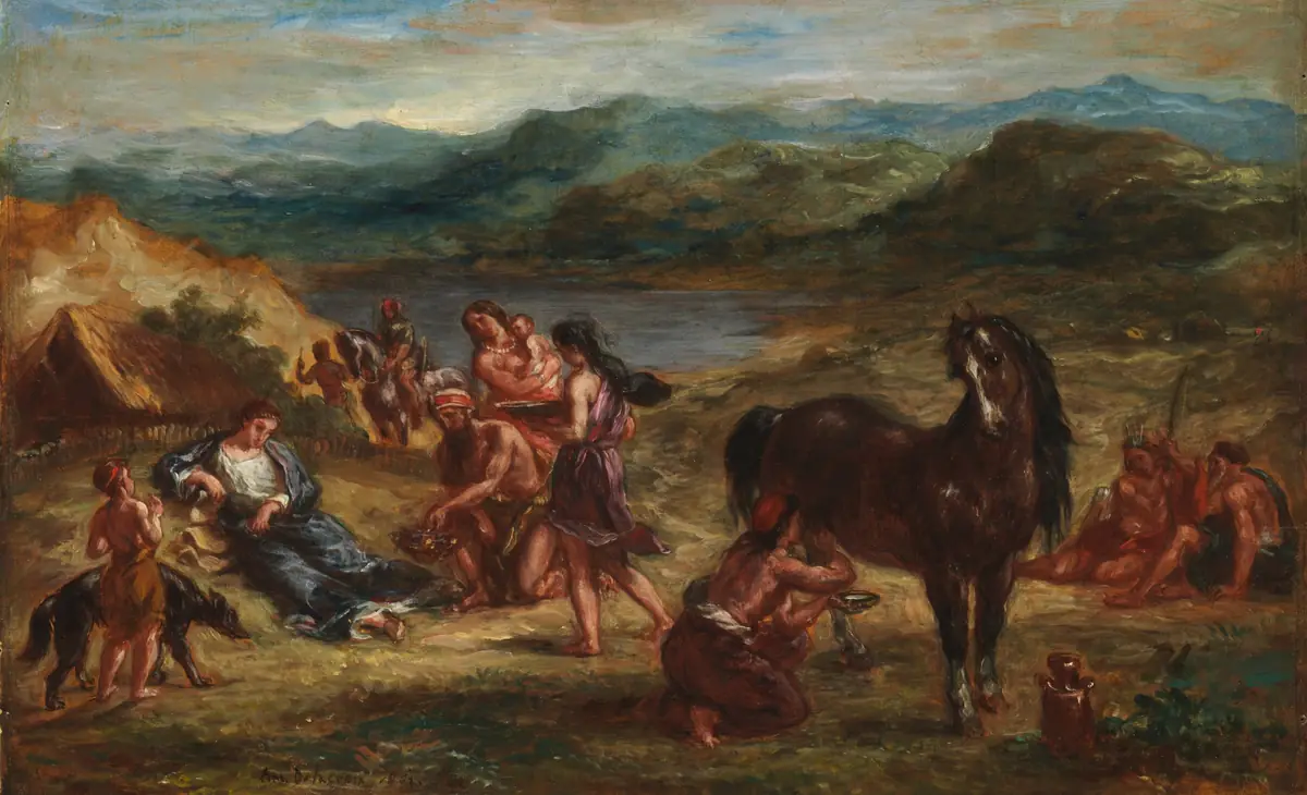 Ovid among the Scythians, Eugène Delacroix