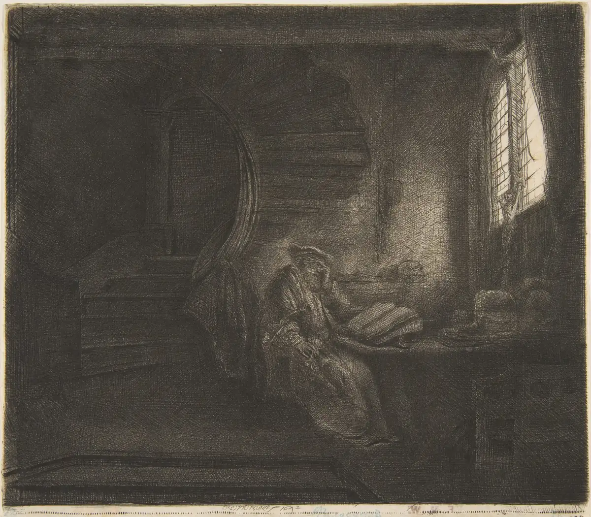 St. Jerome in a Dark Chamber, Rembrandt