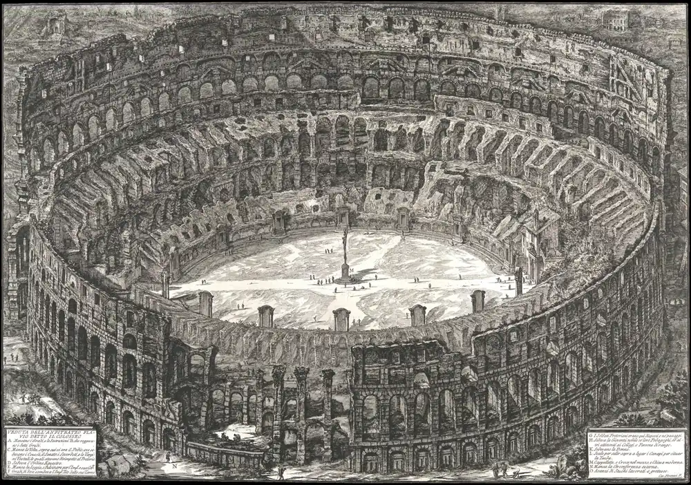 Gezicht op het Colosseum, Giovanni Battista Piranesi