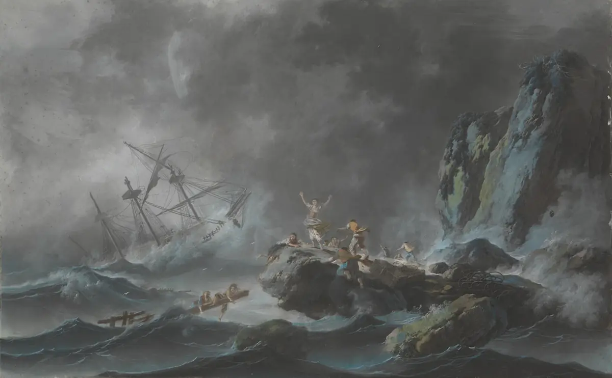 A Shipwreck in a Storm, Jean Pillement